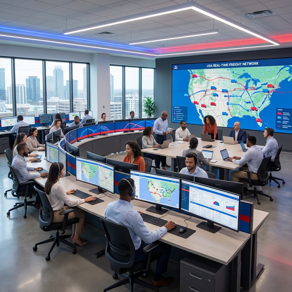 Modern freight brokerage operations center